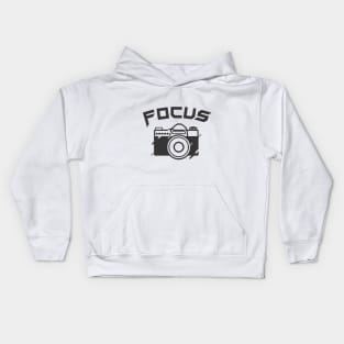 Camera focus design Kids Hoodie